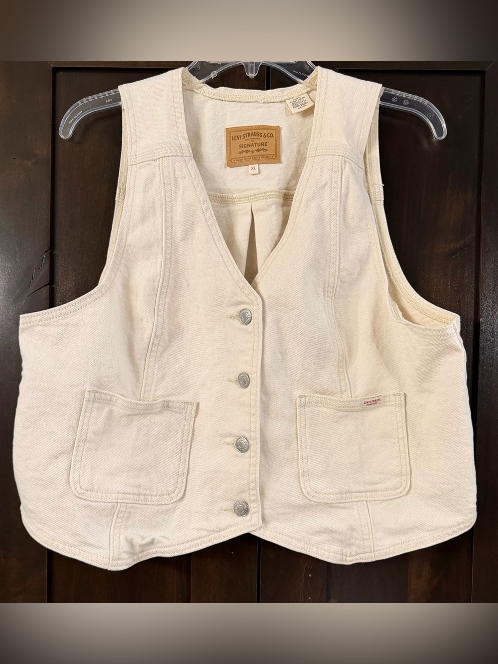 Levi Strauss Signature Women's Vintage '95 Denim Vest Sz XL
